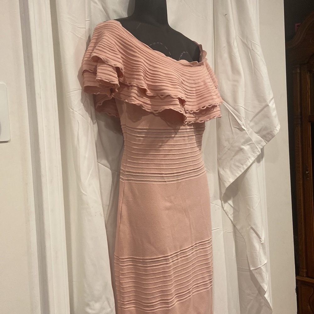 Eliza J Pastel Pink Off Or On Shoulders Shape Forming Dress View 3